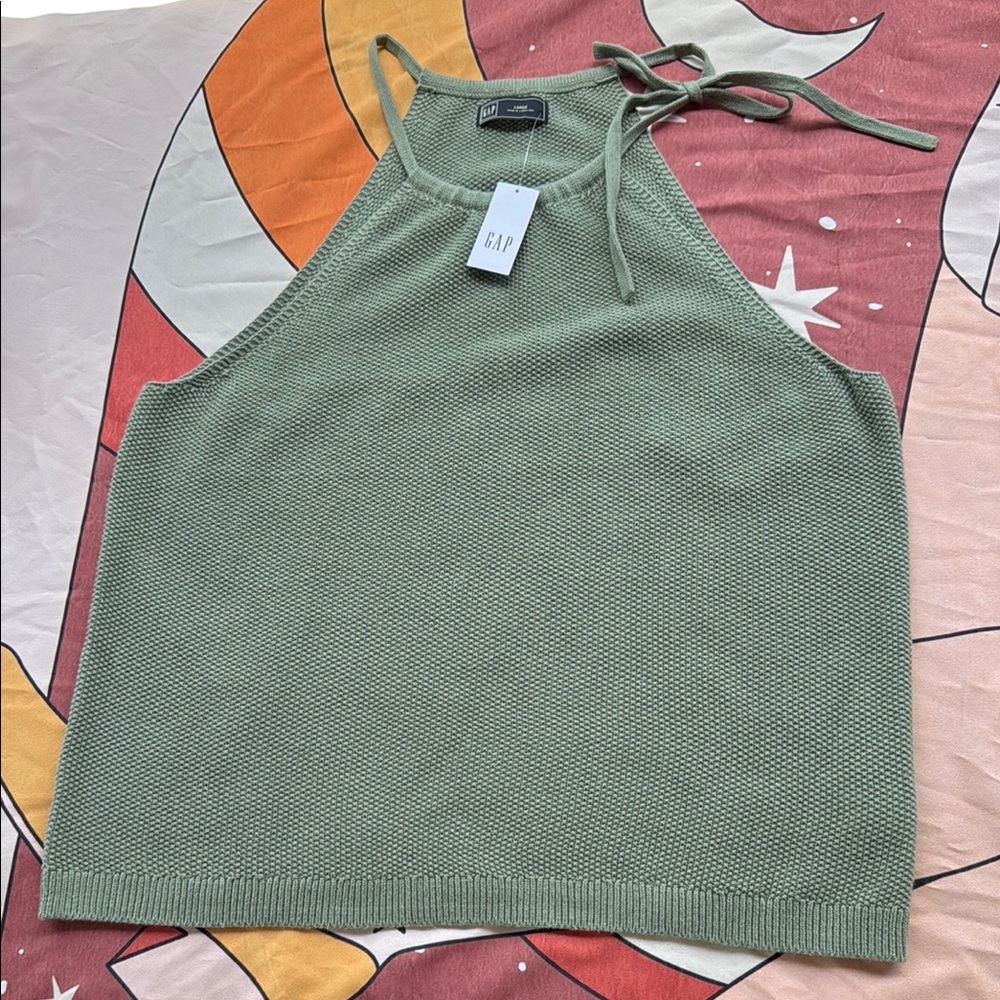 GAP Olive Women's Knit Halter Top